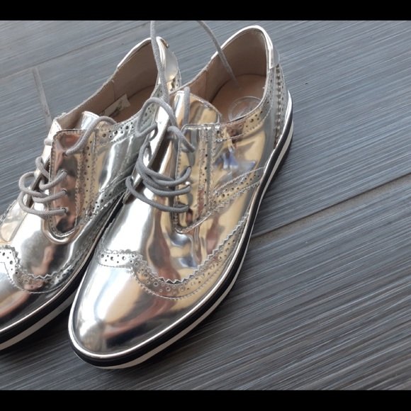 The Wishbone mirror leather oxford platform - Picture 1 of 4